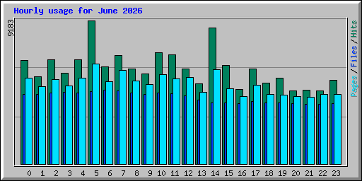Hourly usage for June 2026
