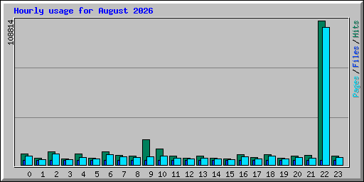 Hourly usage for August 2026